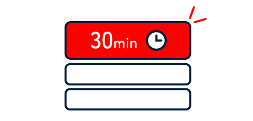 30分単位で延長可能