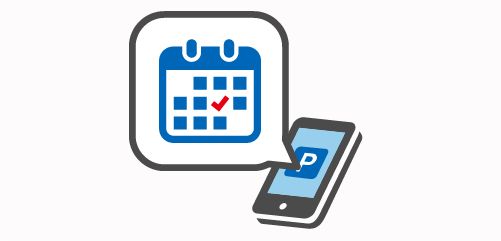 スマホで予約しているイラスト